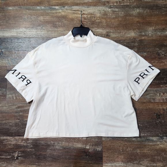 Pringle of Scotland X H&M Cropped Mock turtleneck T-Shirt Size XL - Picture 3 of 4